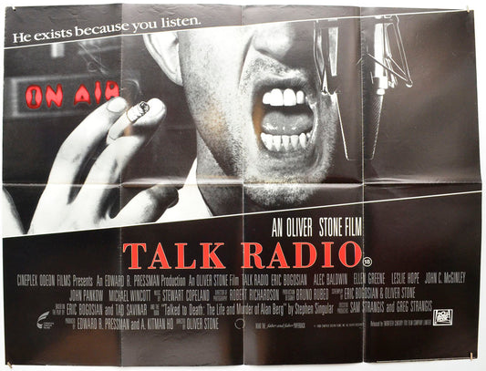 Talk Radio Original Quad Poster - Film Poster - Movie Poster