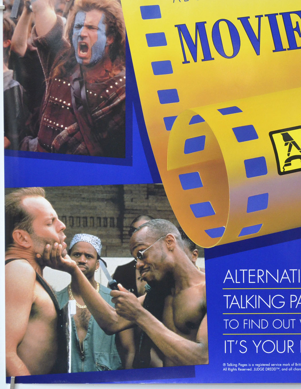 TALKING PAGES 1995 ADVERTISING POSTER (Bottom Left) Cinema Double Crown Movie Poster 