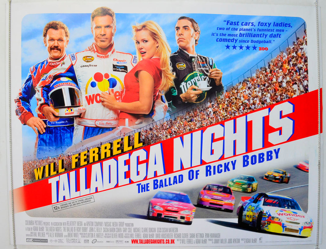 Talladega Nights  Original British Quad Poster - Film Poster - Movie Poster