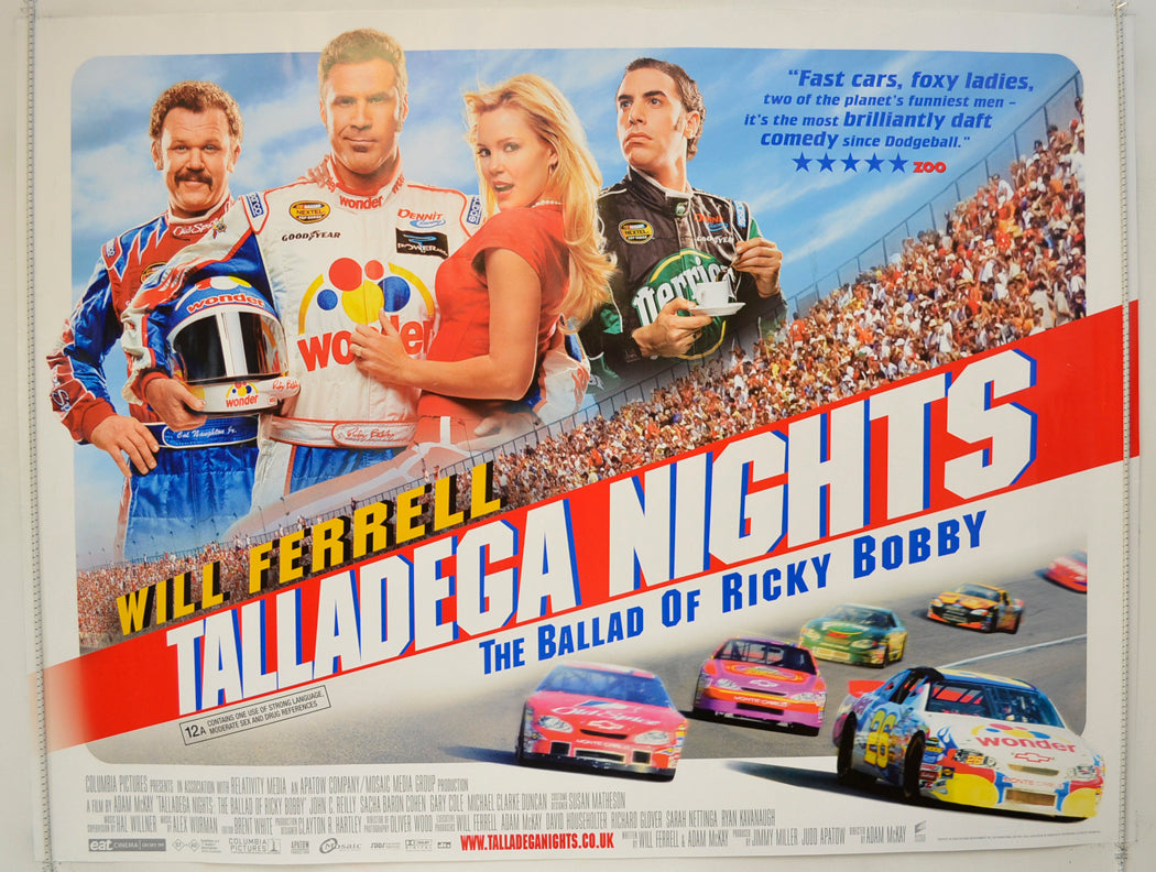 Talladega Nights  Original Quad Poster - Film Poster - Movie Poster