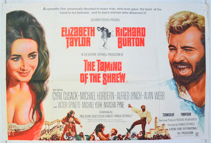 The Taming Of The Shrew  (Red Text Version)   Original British Quad Poster - Film Poster - Movie Poster 