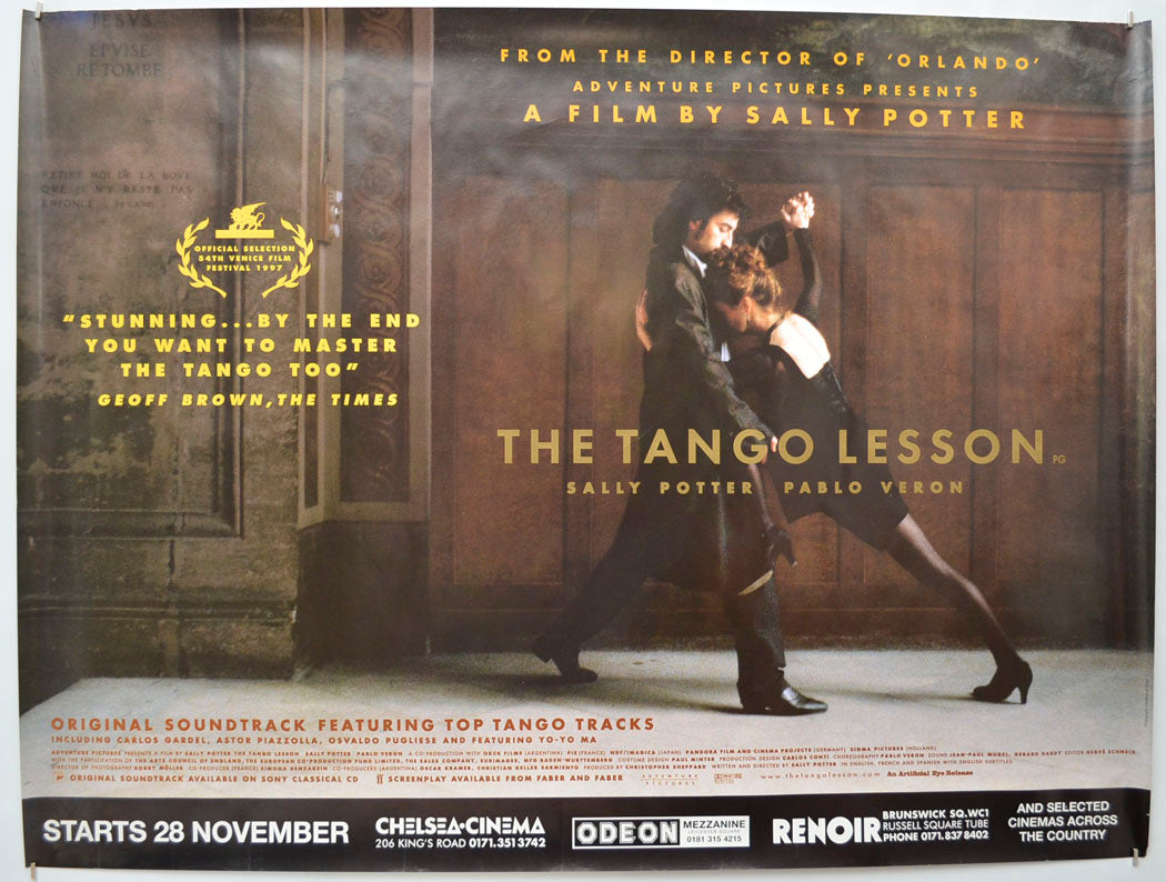 The Tango Lesson (a.k.a. La leçon de tango ) Original Quad Poster - Film Poster - Movie Poster