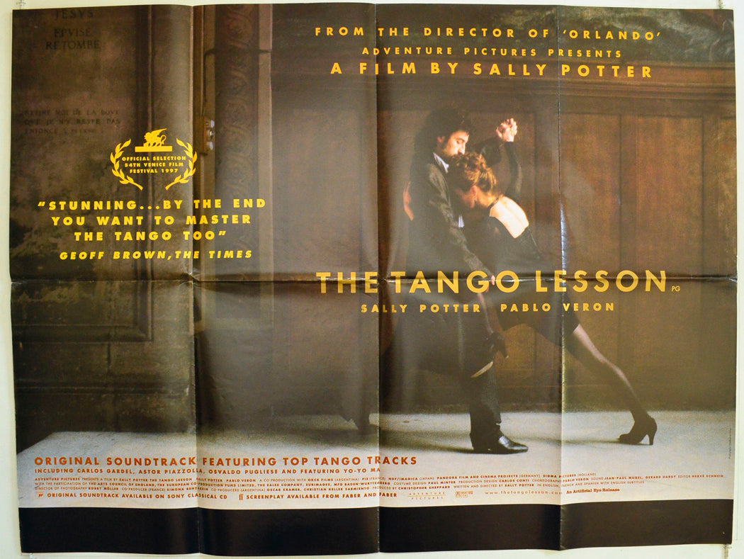 The Tango Lesson  (a.k.a. La leçon de tango)   Original British Quad Poster - Film Poster - Movie Poster 