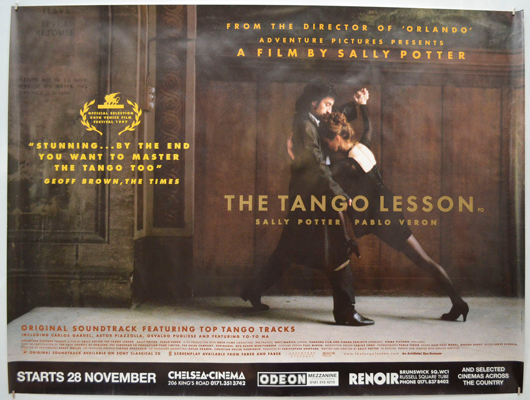 The Tango Lesson (a.k.a. La leçon de tango ) Original Quad Poster - Film Poster - Movie Poster