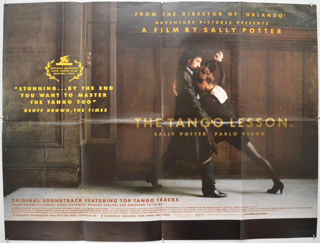 The Tango Lesson (a.k.a. La leçon de tango)  Original Quad Poster - Film Poster - Movie Poster