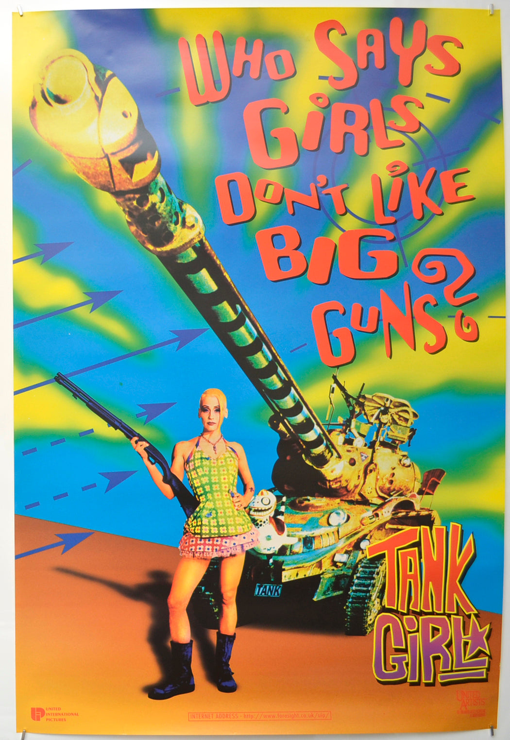 Tank Girl  (Teaser / Advance Version 2)   Original One Sheet Poster - Film Poster - Movie Poster