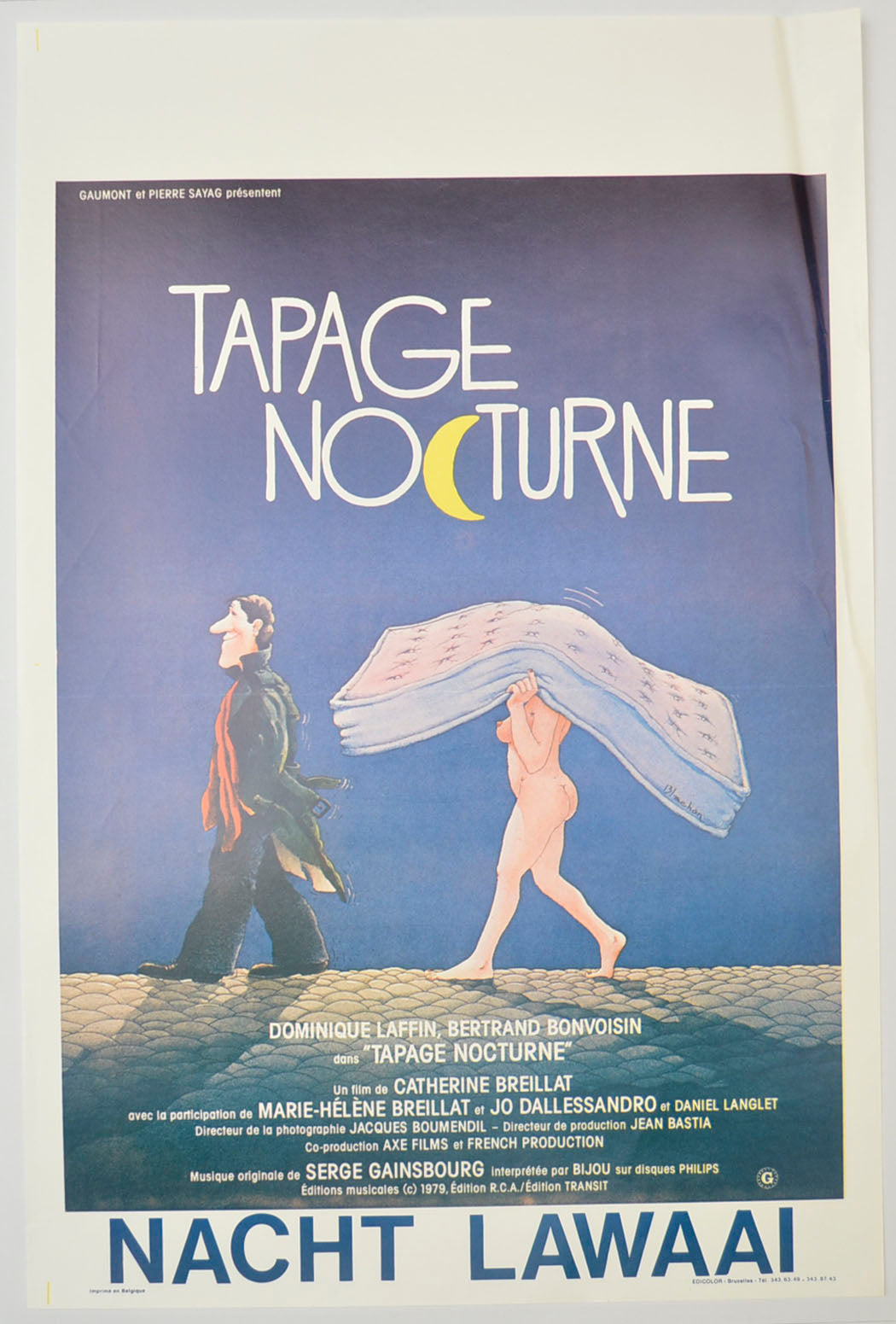 Tapage Nocturne (a.k.a. Nocturnal Uproar) Original Belgian Poster - Film Poster - Movie Poster