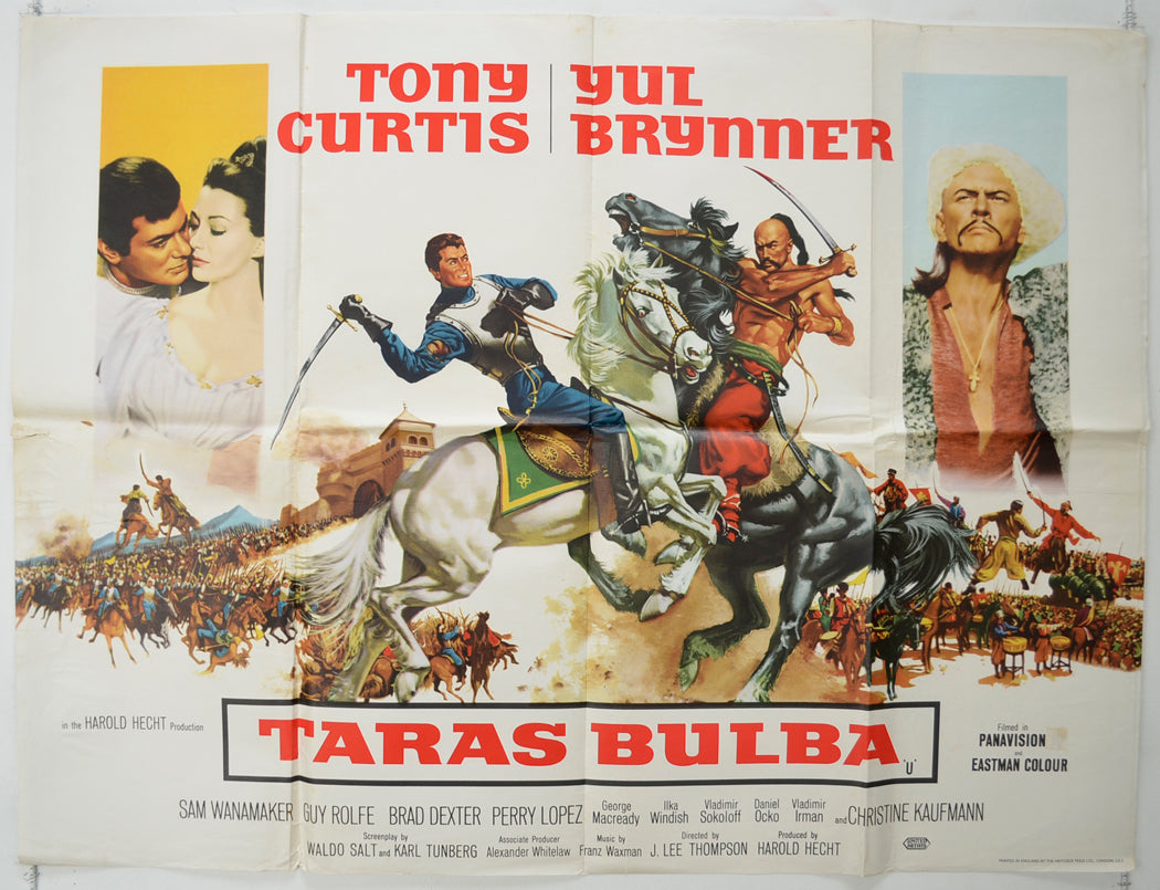 Taras Bulba   Original Quad Poster - Film Poster - Movie Poster 