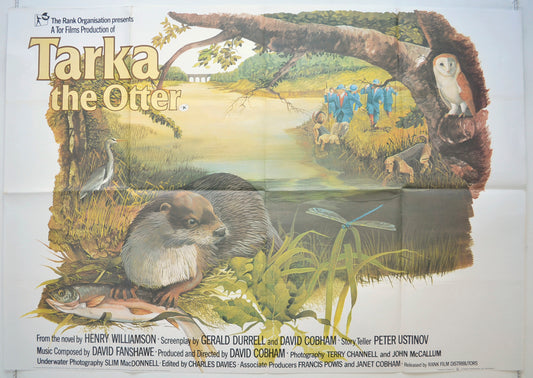 Tarka The Otter Original Quad Poster - Film Poster - Movie Poster  