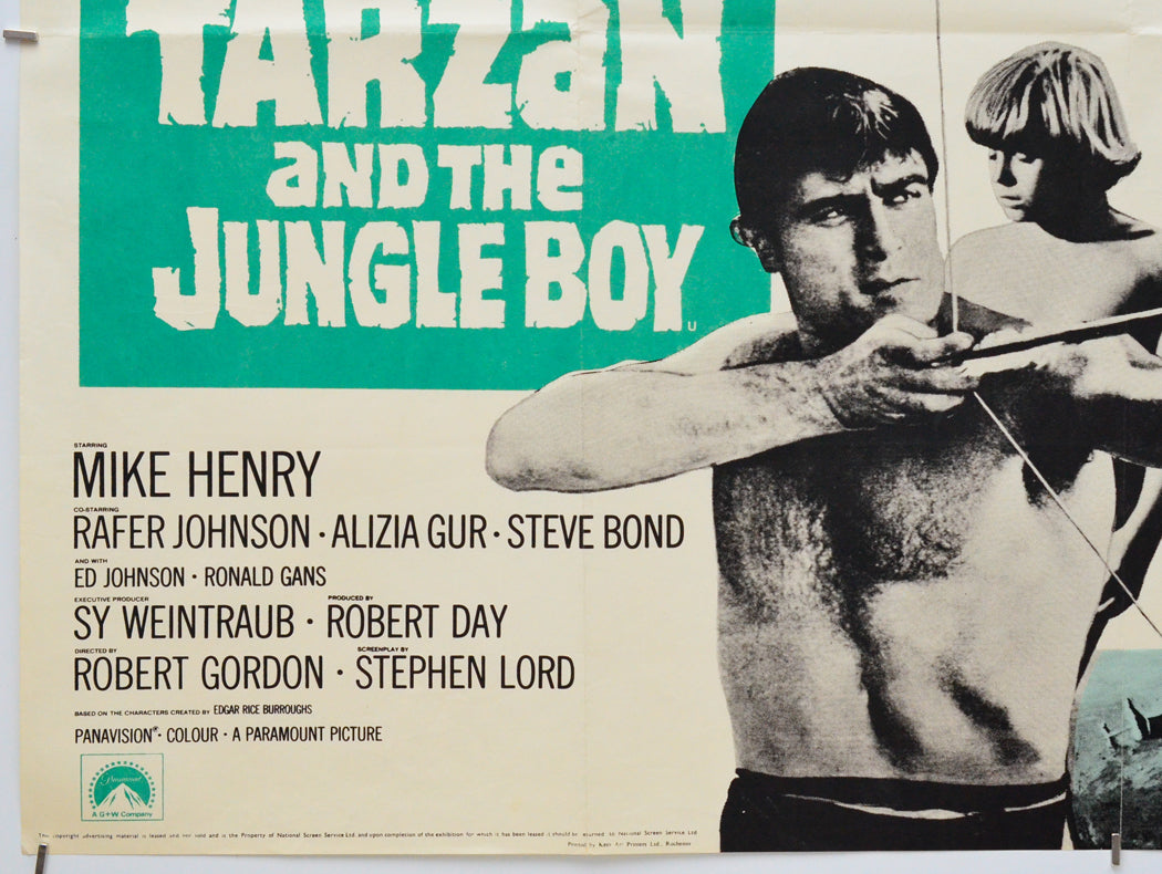 Tarzan And The Jungle Boy (Bottom Left) Cinema Quad Movie Poster 