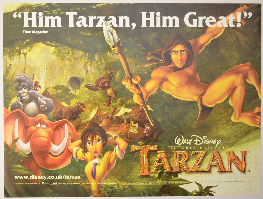 Tarzan Original Mini Quad Poster - Film Poster - Movie Poster