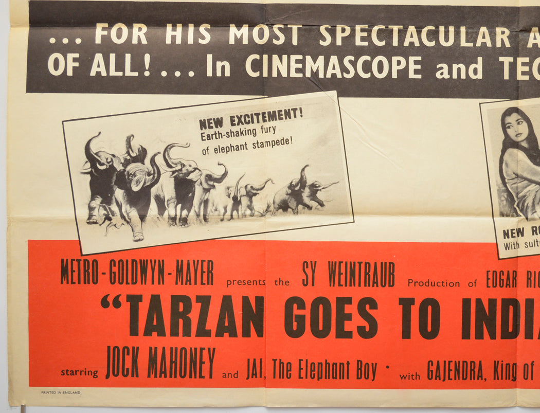 TARZAN GOES TO INDIA (Bottom Left) Cinema Quad Movie Poster 