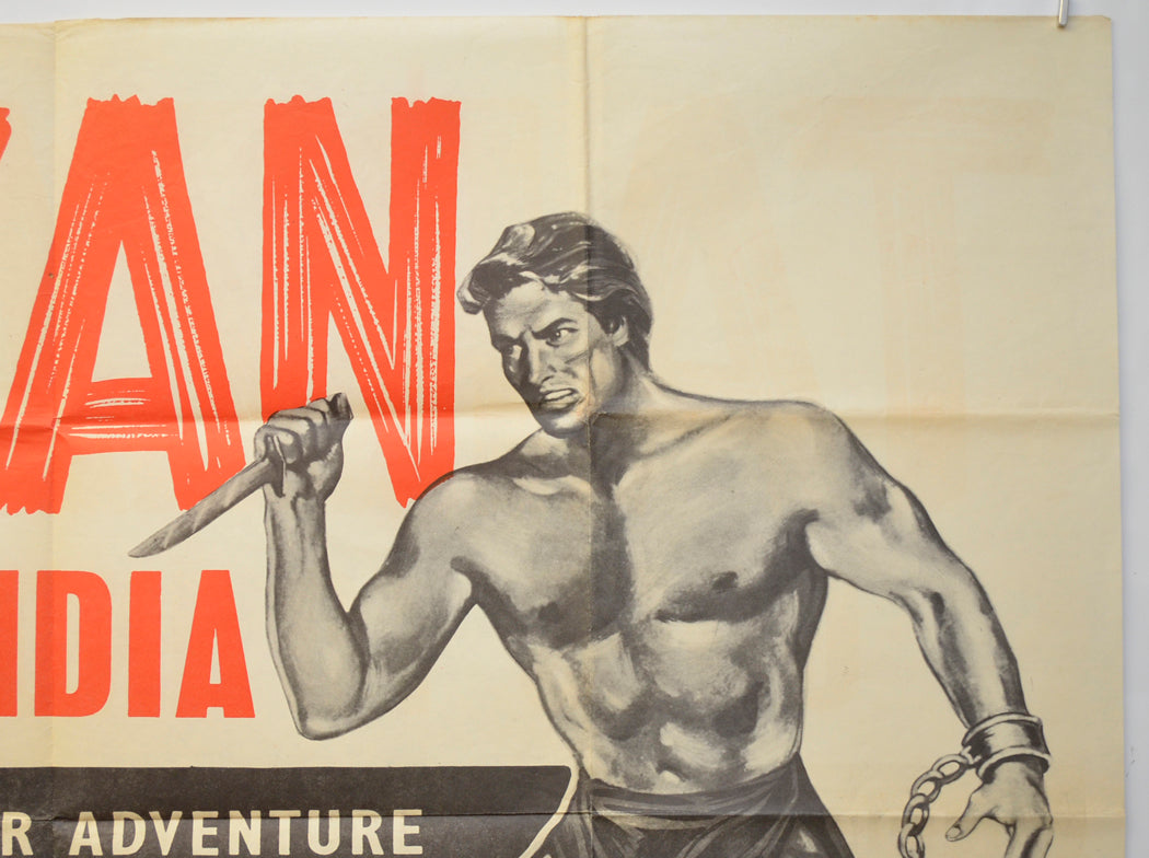 TARZAN GOES TO INDIA (Top Right) Cinema Quad Movie Poster 