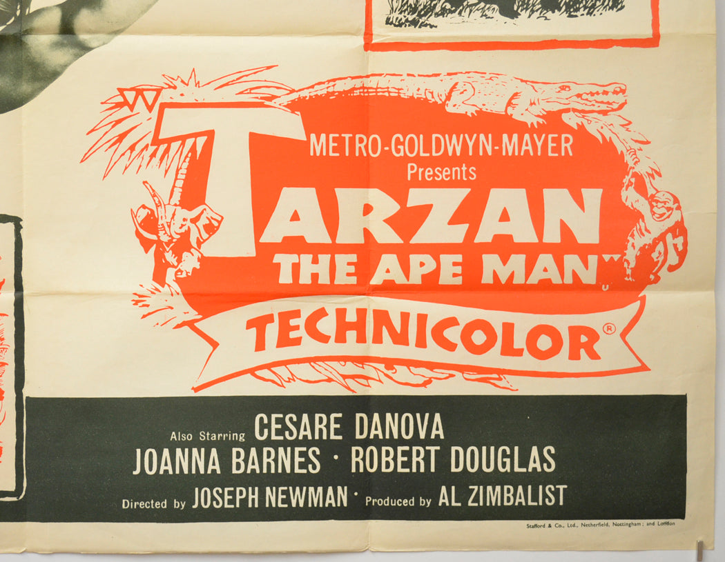 TARZAN THE APE MAN (Bottom Right) Cinema Quad Movie Poster 