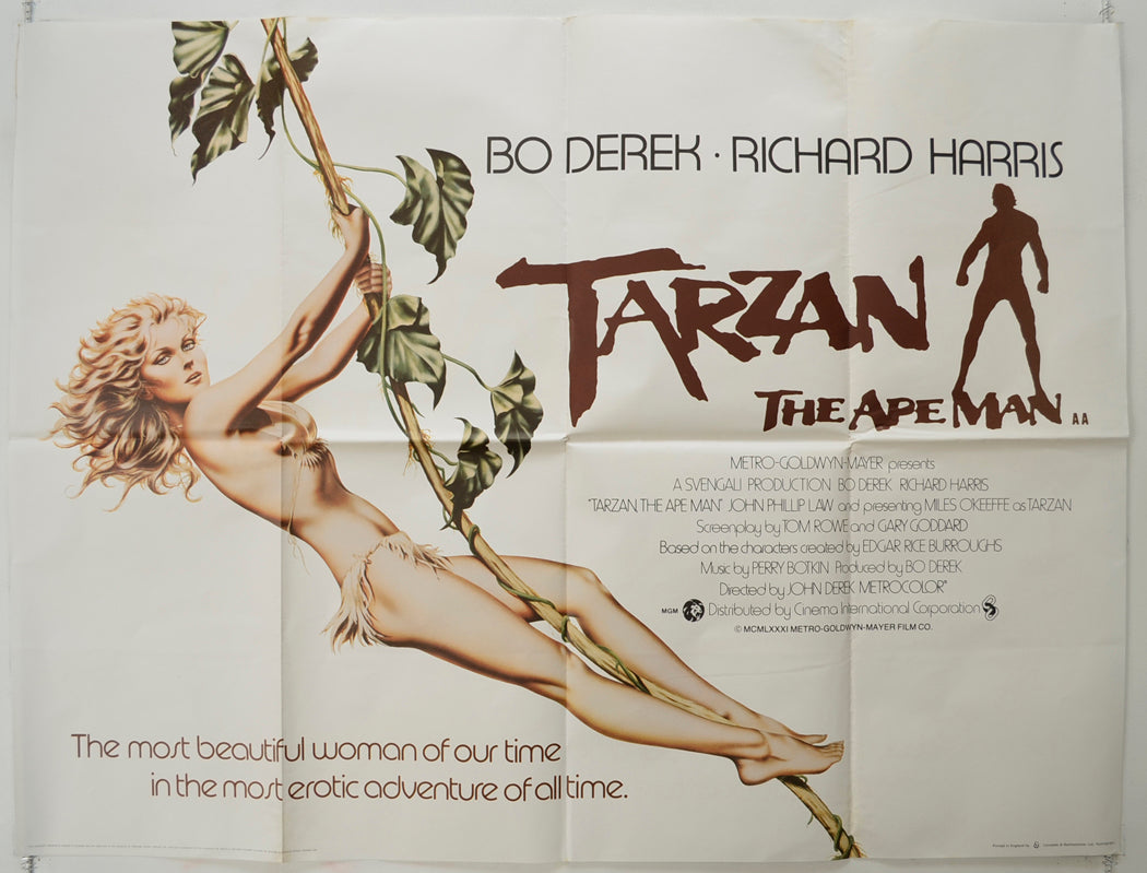 Tarzan The Ape Man   Original Quad Poster - Film Poster - Movie Poster 