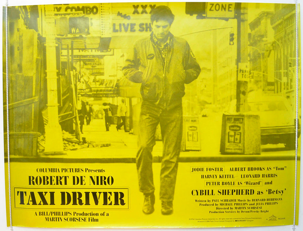 Taxi Driver   (2006 re-release Poster) Original British Quad Poster - Film Poster - Movie Poster