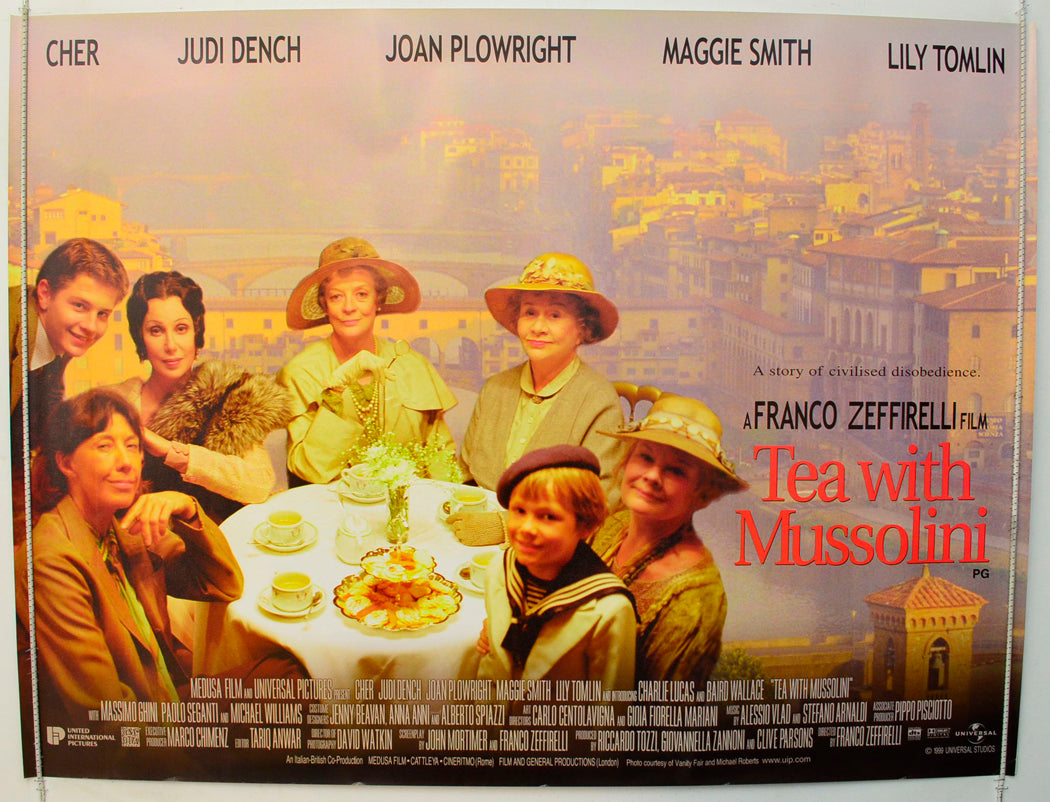 Tea With Mussolini  Original British Quad Poster - Film Poster - Movie Poster