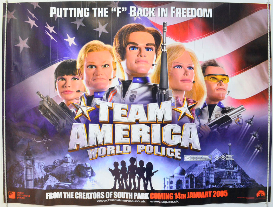 Team America : World Police Original British Quad Poster - Film Poster - Movie Poster 