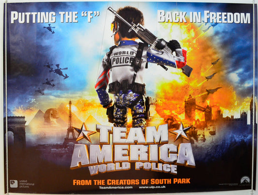 Team America : World Police   (Teaser / Advance Version) Original British Quad Poster - Film Poster - Movie Poster