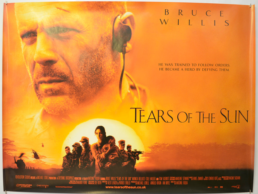 Tears Of The Sun Original Quad Poster - Film Poster - Movie Poster  