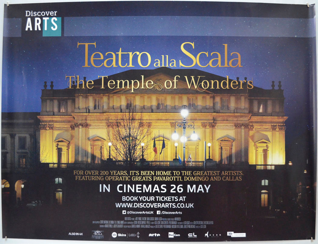 Teatro Alla Scala: The Temple of Wonders  Original Quad Poster - Film Poster - Movie Poster