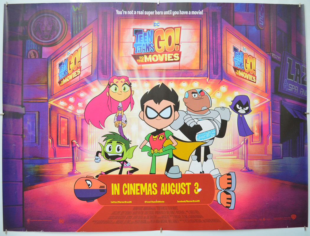 Teen Titans Go To The Movies  - Original Quad Poster - Film Poster - Movie Poster