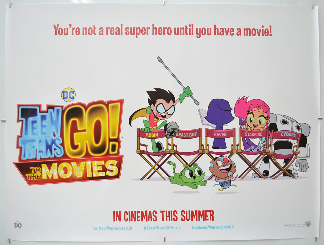 Teen Titans Go To The Movies (Teaser / Advance Version)  Original Quad Poster - Film Poster - Movie Poster  