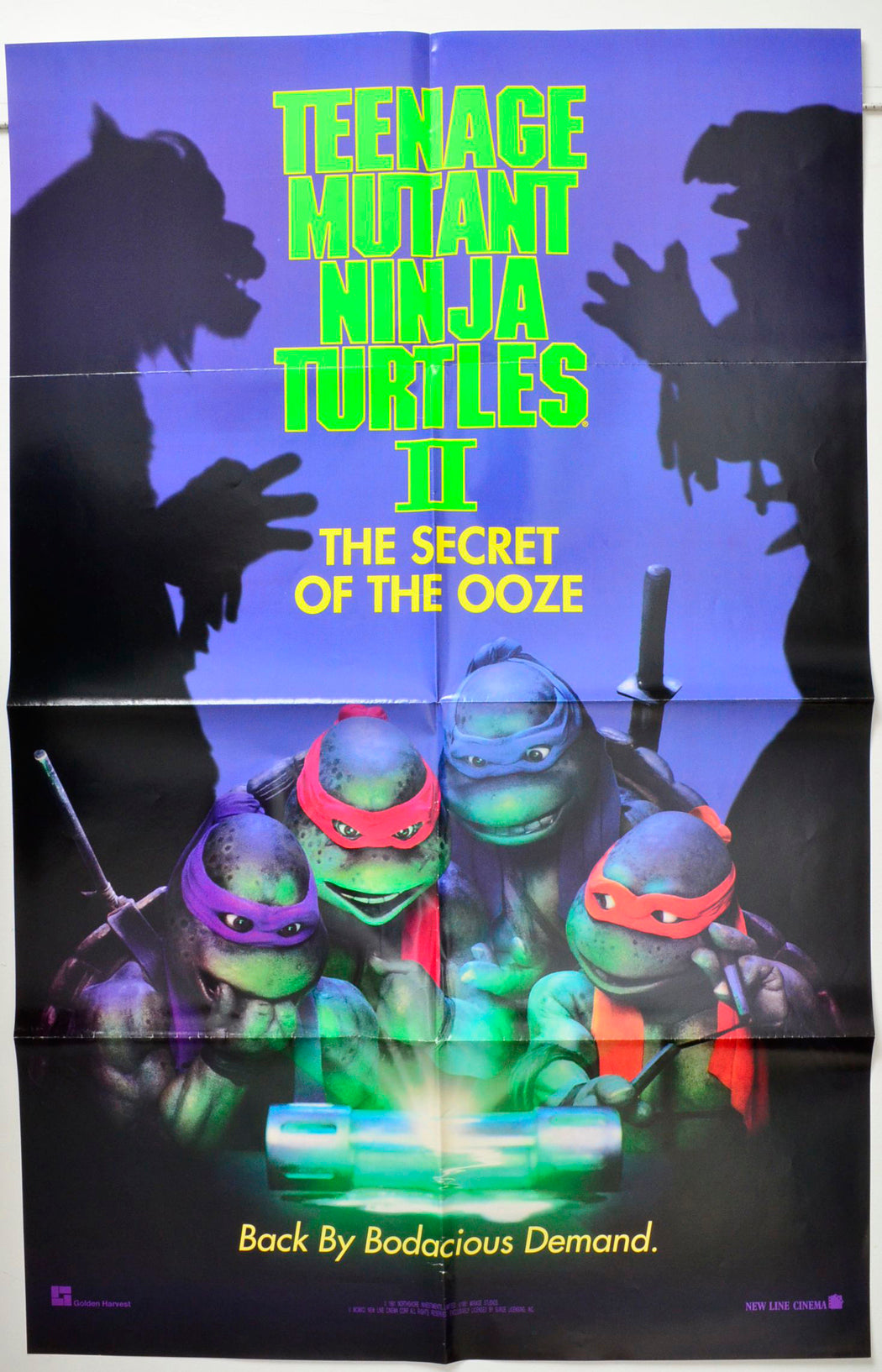 Teenage Mutant Ninja Turtles II : The Secret Of The Ooze Original One Sheet Poster - Movie Poster