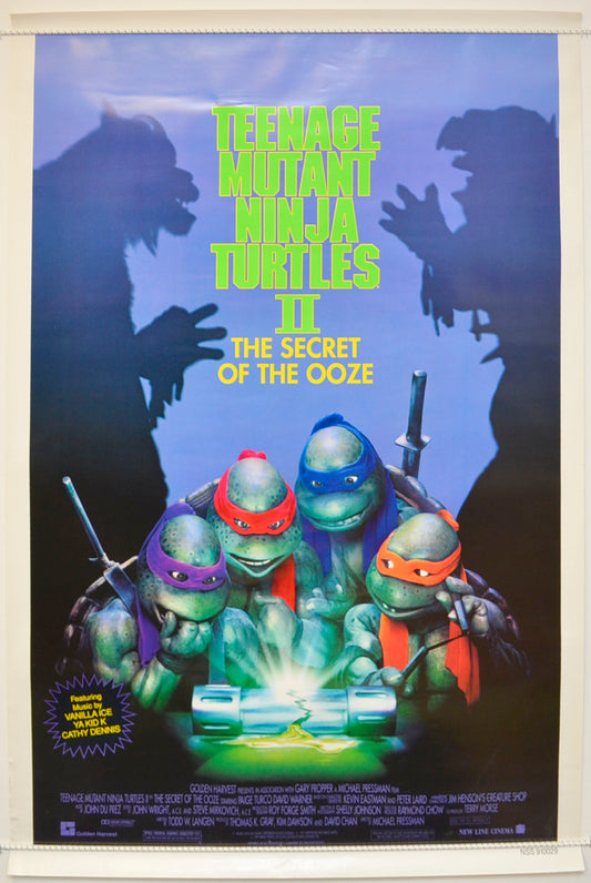 Teenage Mutant Ninja Turtles II - The Secret Of The Ooze  Original One Sheet Poster - Film Poster - Movie Poster 