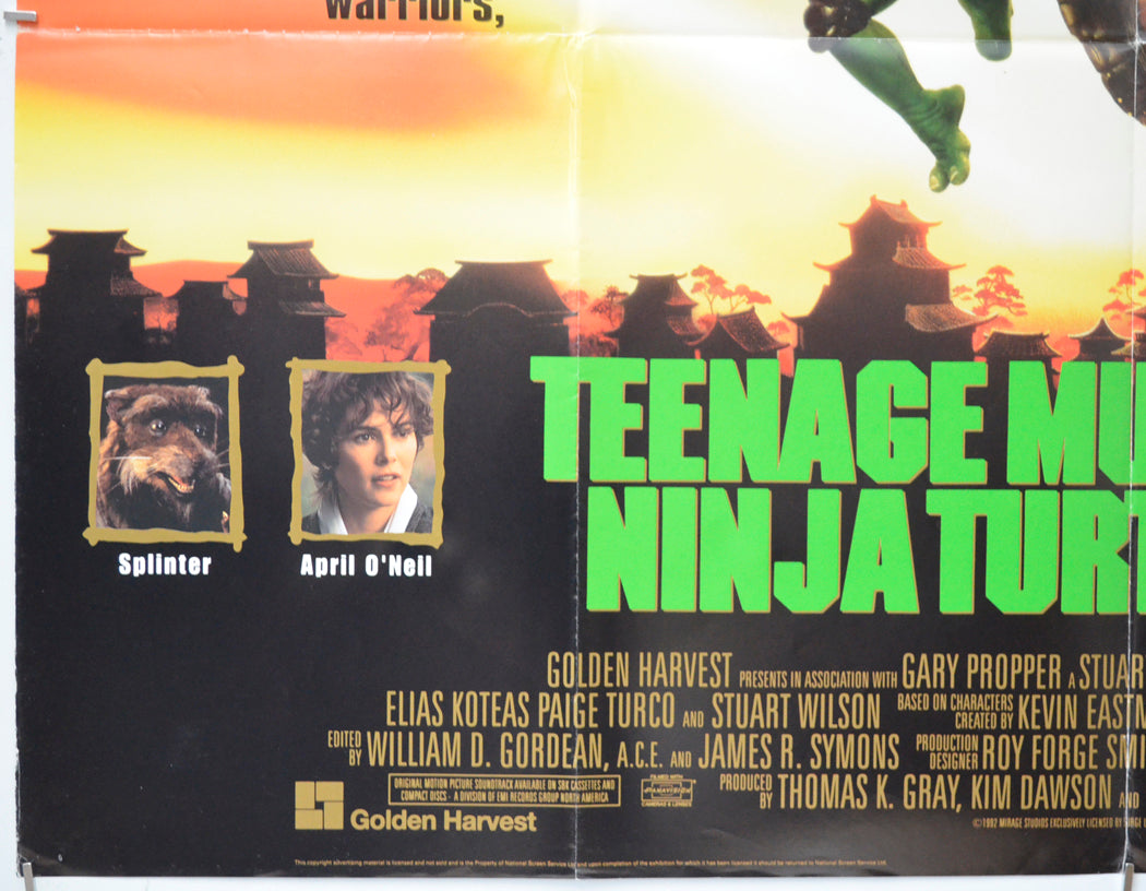 TEENAGE MUTANT NINJA TURTLES III (Bottom Left) Cinema Quad Movie Poster 