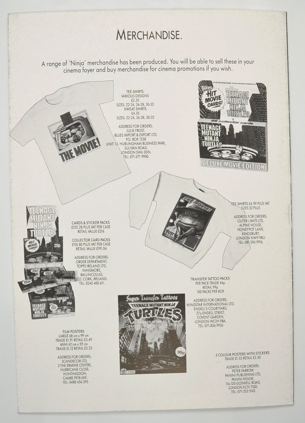 TEENAGE MUTANT NINJA TURTLES Cinema Exhibitors Campaign Pressbook - BACK 