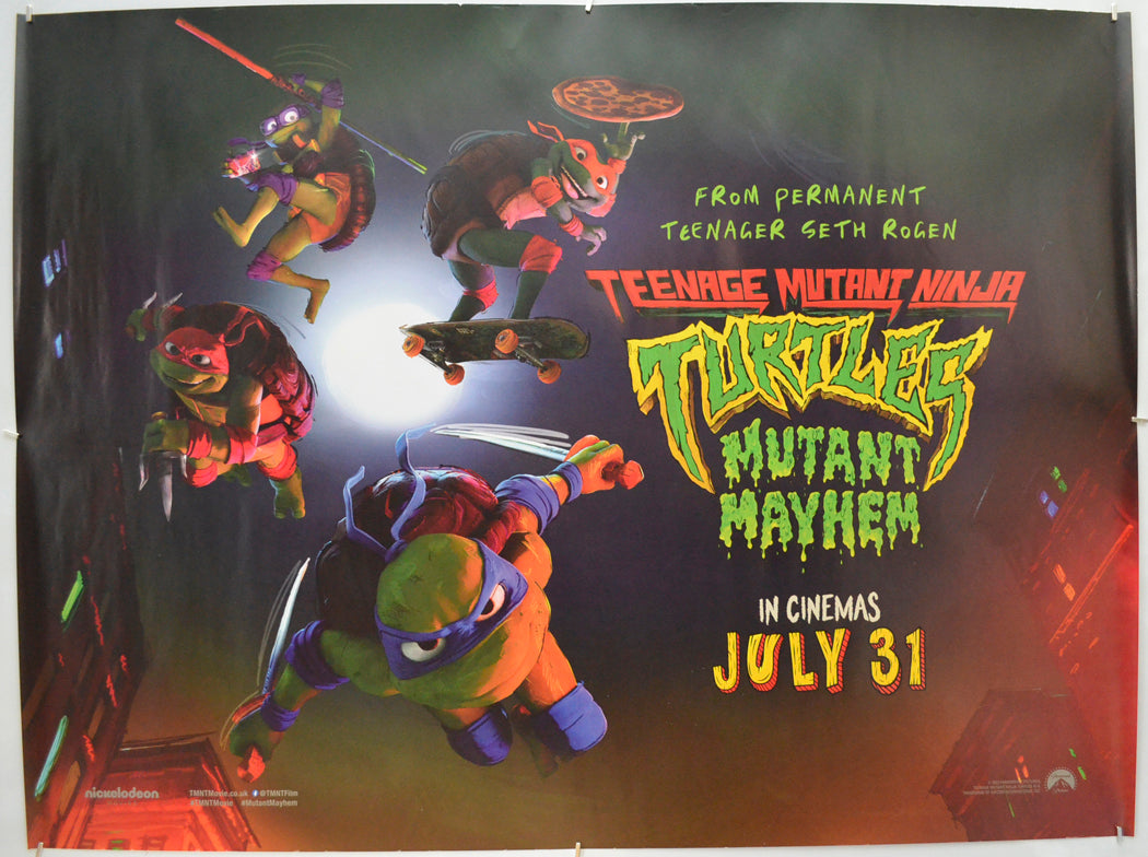 Teenage Mutant Ninja Turtles - Mutant Mayhem Original Quad Poster - Film Poster - Movie Poster