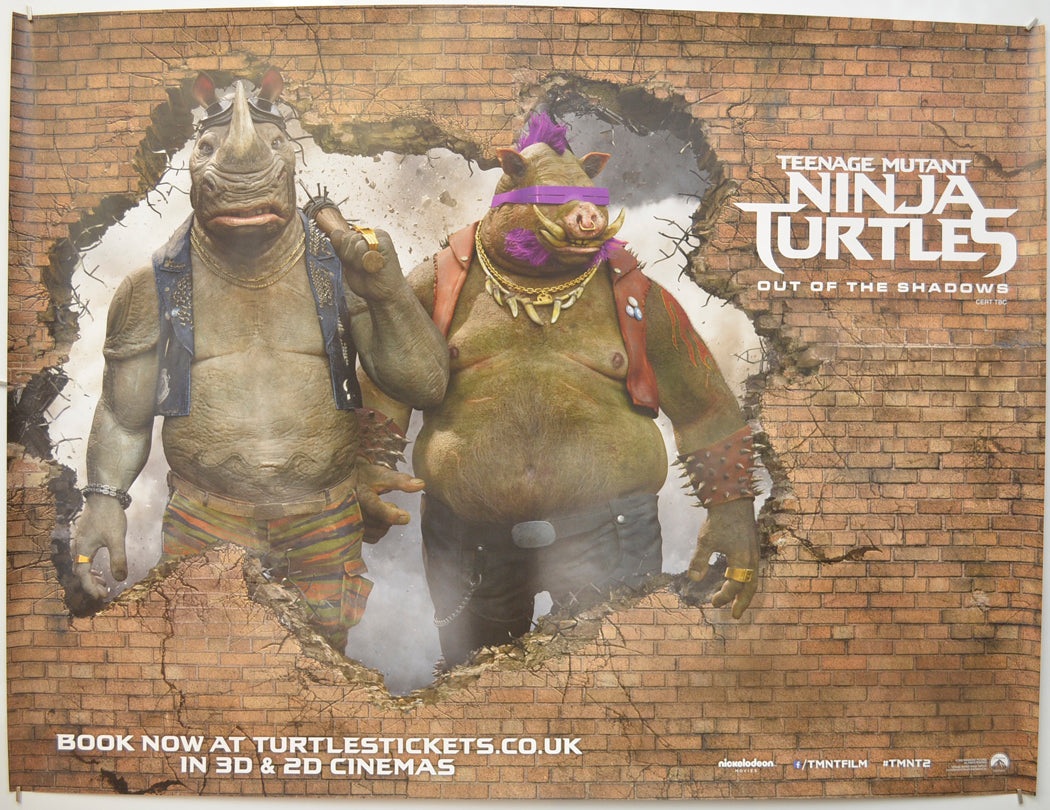 Teenage Mutant Ninja Turtles - Out Of The Shadows (Bebop/Rocksteady Version) Original Quad Poster - Film Poster - Movie Poster