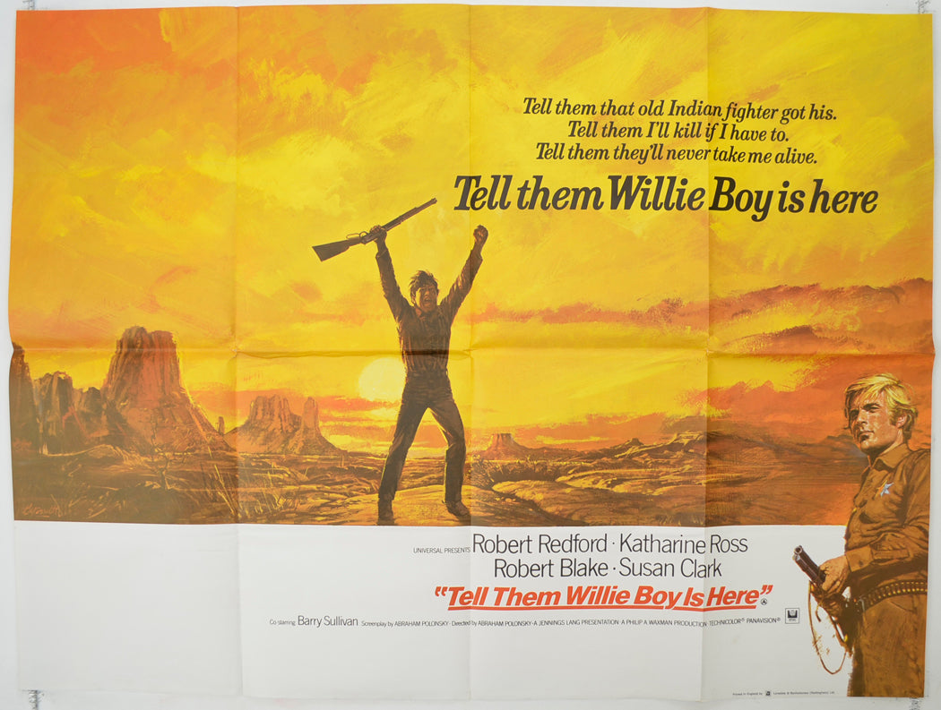 Tell Them Willie Boy Is Here  Original Quad Poster - Film Poster - Movie Poster