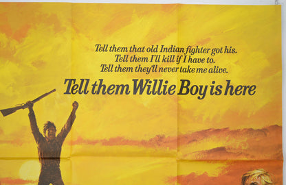 TELL THEM WILLIE BOY IS HERE (Top Right) Cinema Quad Movie Poster 