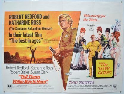 Tell Them Willie Boy Is Here / The Love God (Double Bill) Original Quad Poster - Film Poster - Movie Poster