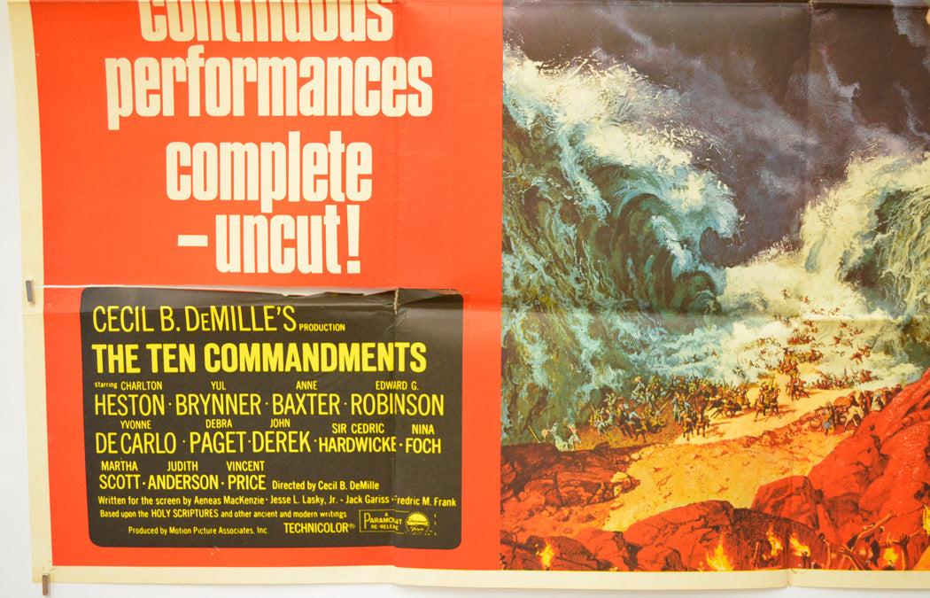 THE TEN COMMANDMENTS (Bottom Left) Cinema Quad Movie Poster 