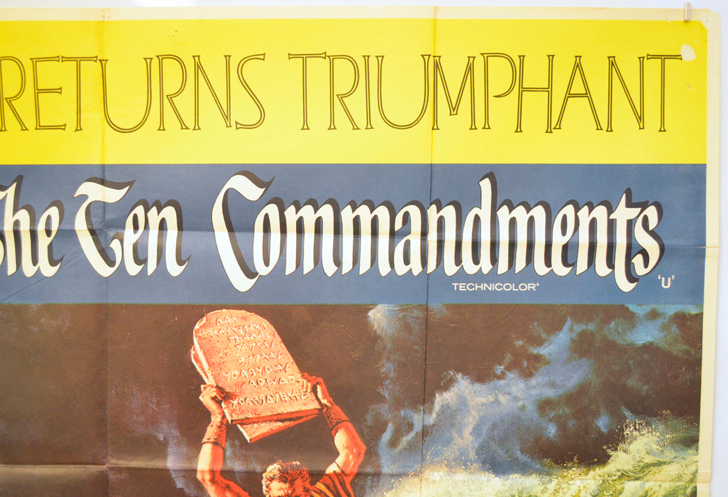 THE TEN COMMANDMENTS (Top Right) Cinema Quad Movie Poster 