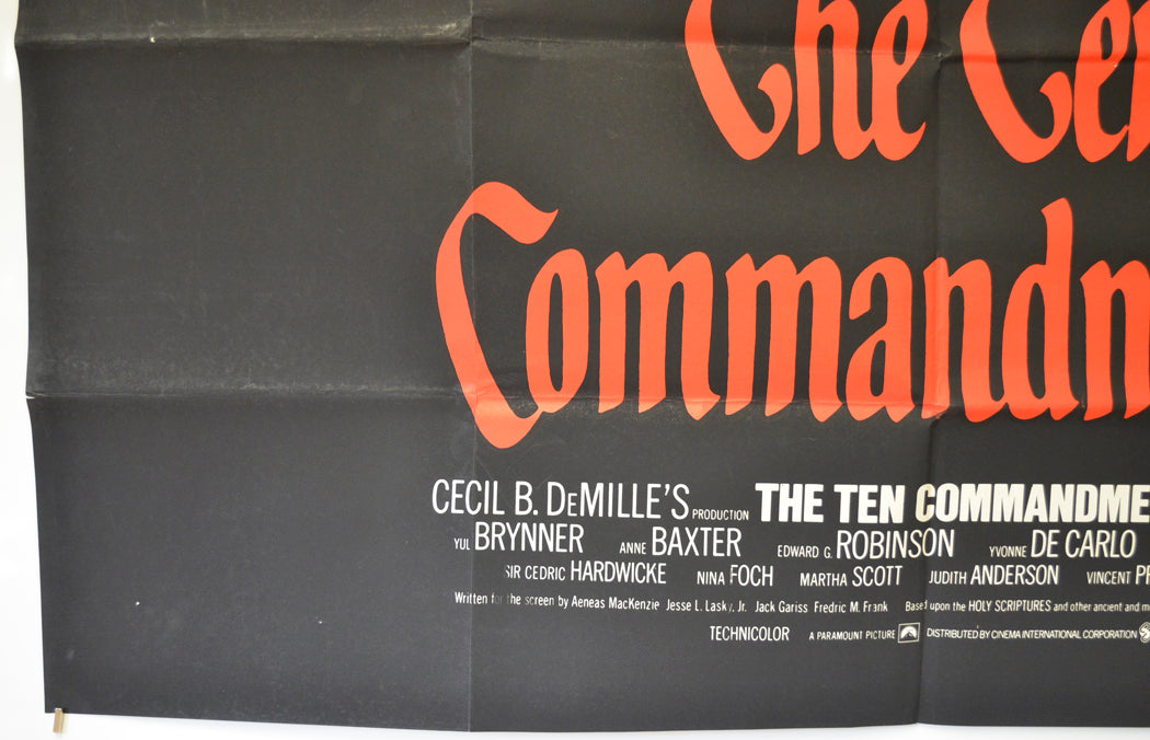 “The Ten Commandments” (1966 PLAIN TEXT re-release Poster) Original Qu ...
