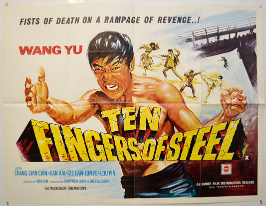 Ten Fingers Of Steel  (a.k.a. Tang ren piao ke) Original Quad Poster - Film Poster - Movie Poster