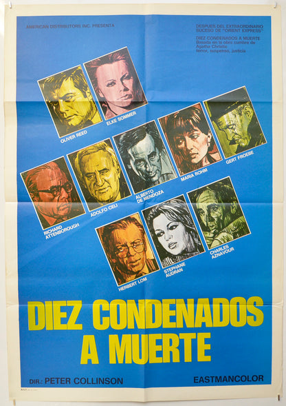 Ten Little Indians Spanish Title – Diez Condenados A Muerte (a.k.a. And Then There Were None) Original One Sheet Poster - Film Poster - Movie Poster