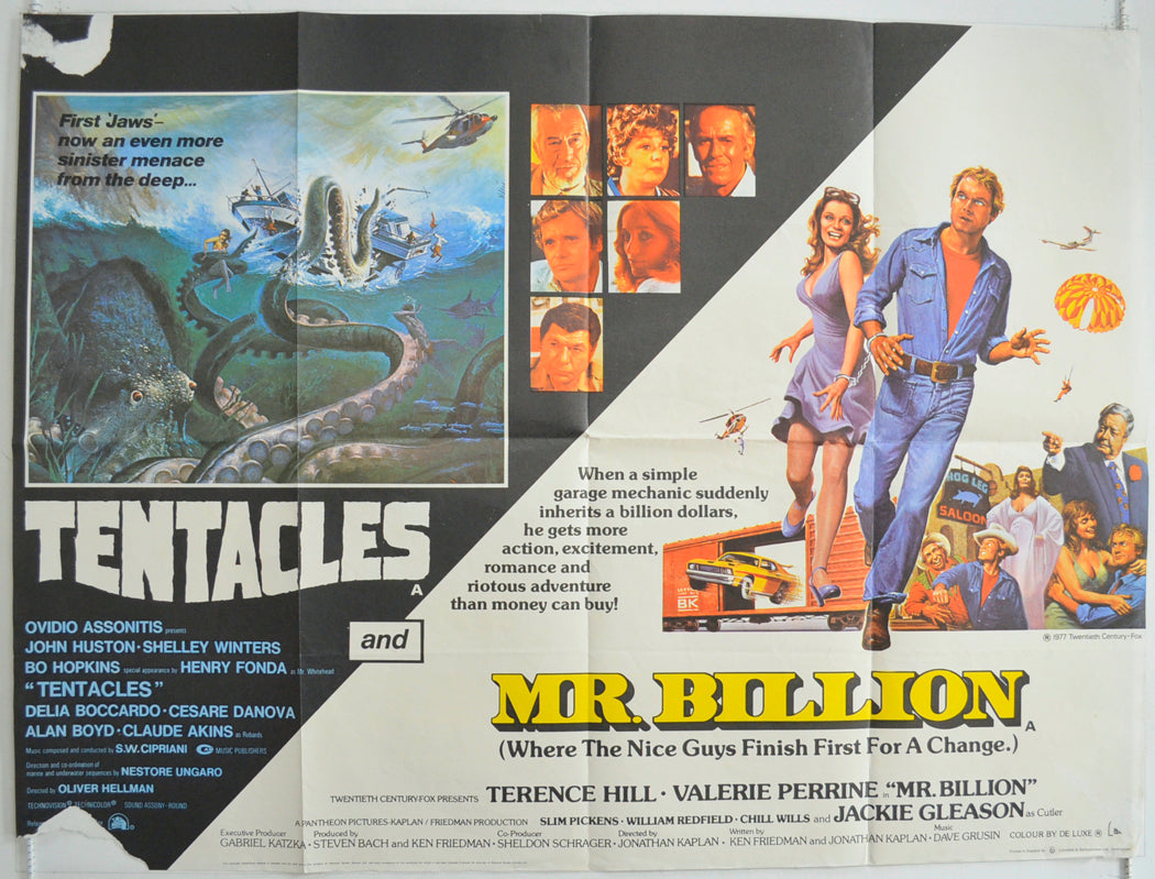 Tentacles / Mr Billion  Original British Quad Poster - Film Poster - Movie Poster 