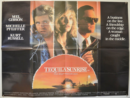 Tequila Sunrise  Original Quad Poster - Film Poster - Movie Poster