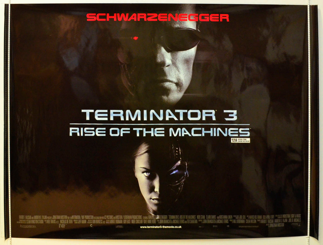 Terminator 3 : Rise Of the Machines Original British Quad Poster - Film Poster - Movie Poster 