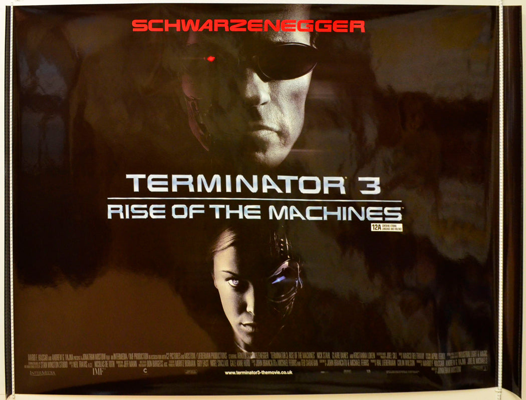 Terminator 3 : Rise Of the Machines Original British Quad Poster - Film Poster - Movie Poster 