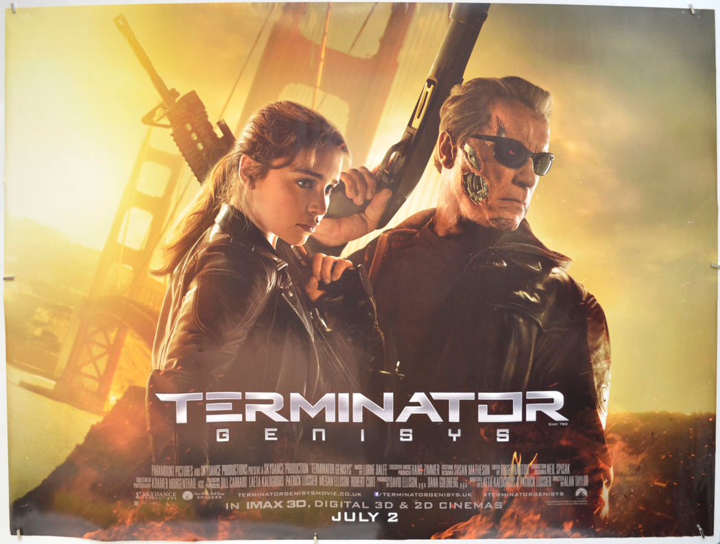 Terminator Genisys  Original Quad Poster - Film Poster - Movie Poster