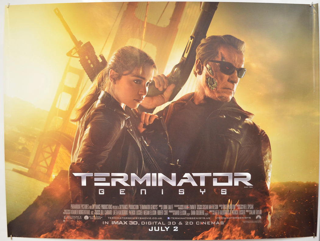 Terminator Genisys  Original Quad Poster - Film Poster - Movie Poster