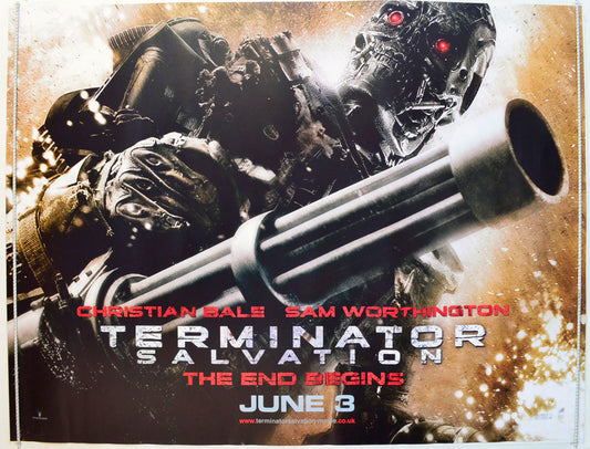 Terminator Salvation  (Teaser / Advance Version)   Original British Quad Poster - Film Poster - Movie Poster 