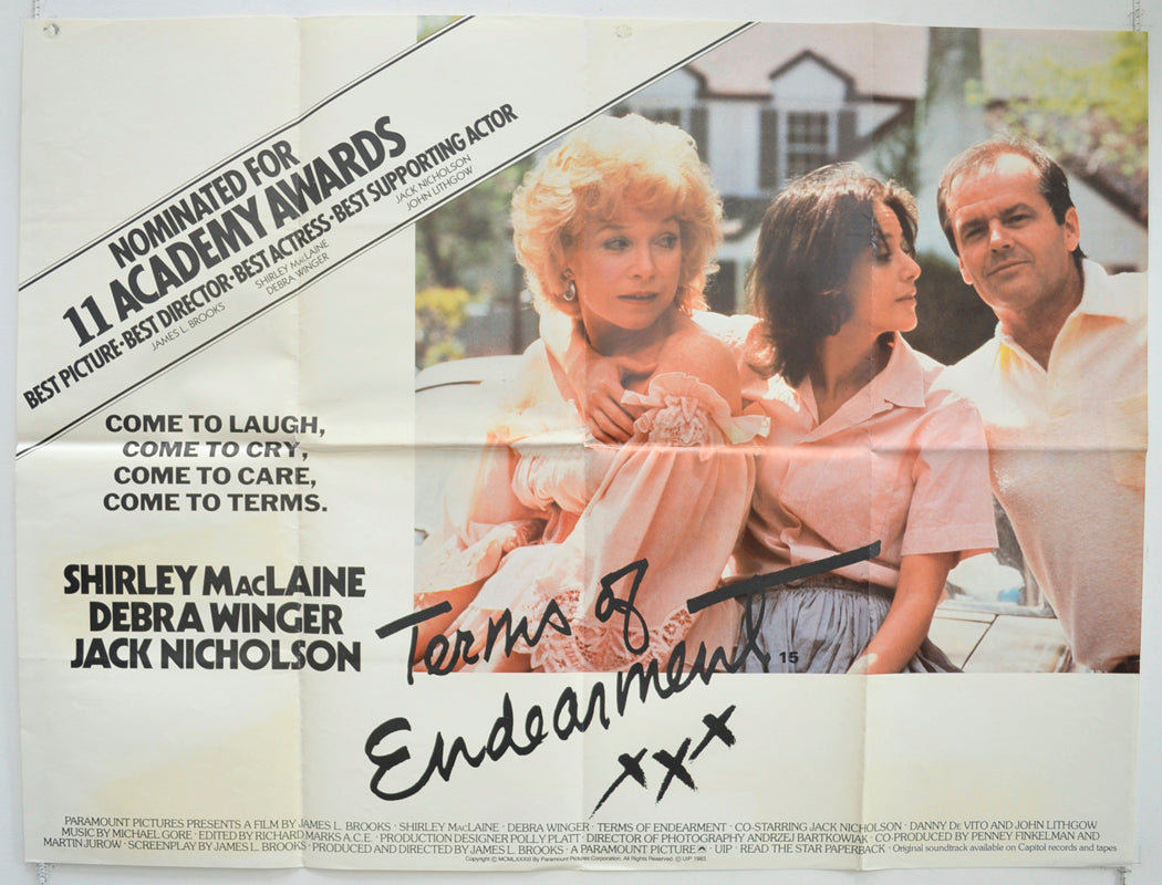 Terms Of Endearment  Original British Quad Poster - Film Poster - Movie Poster 