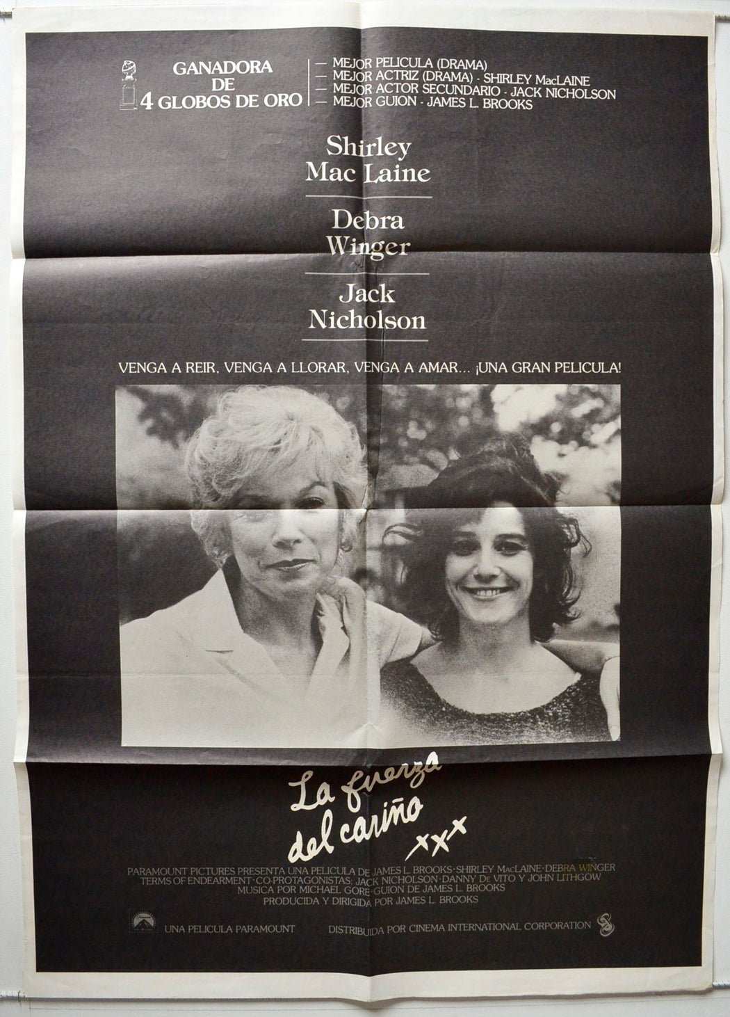 Terms Of Endearment  (La fuerza del cariño)   Original Spanish One Sheet Poster - Movie Poster